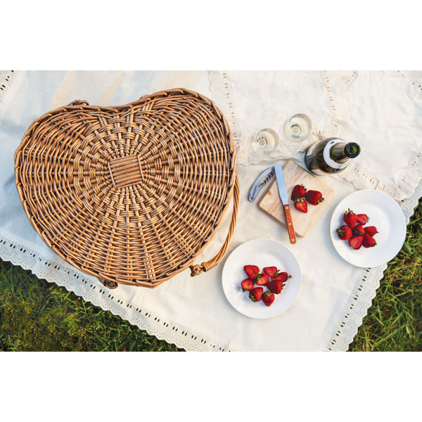 August Grove® Heart Picnic Basket & Reviews Wayfair